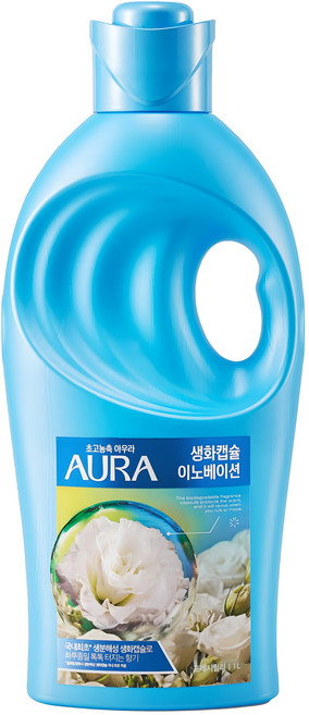 아우라 섬유유연제 프레시 릴리 본품, 1L, 1개