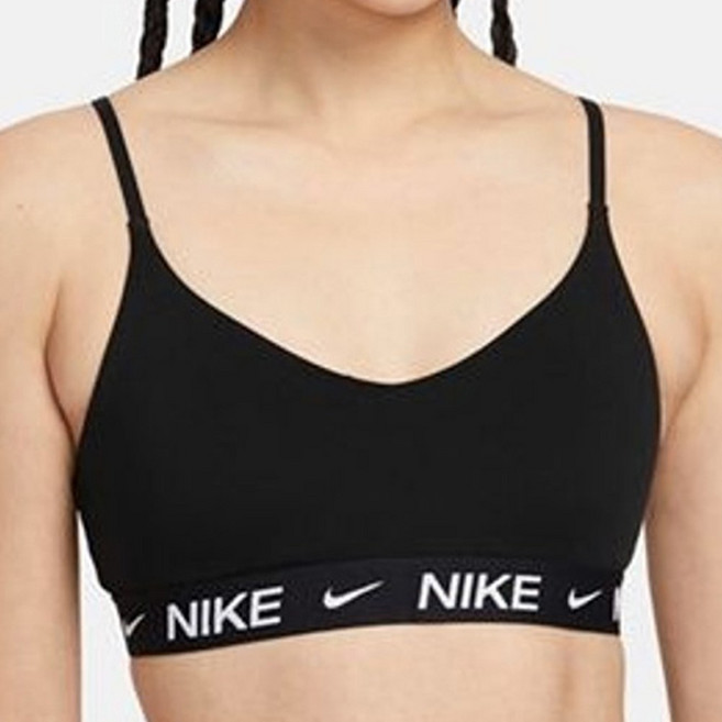 나이키 라이트 서포트 어저스터블 스포츠 브라탑 검정