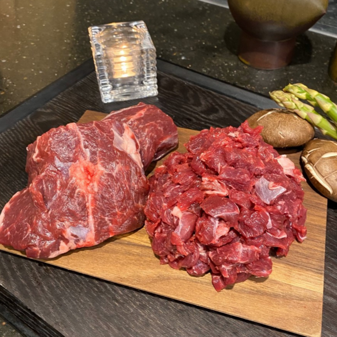 [소잡는구선생]국내산소고기 등심 국거리용, 등심국거리300g(절단), 1개