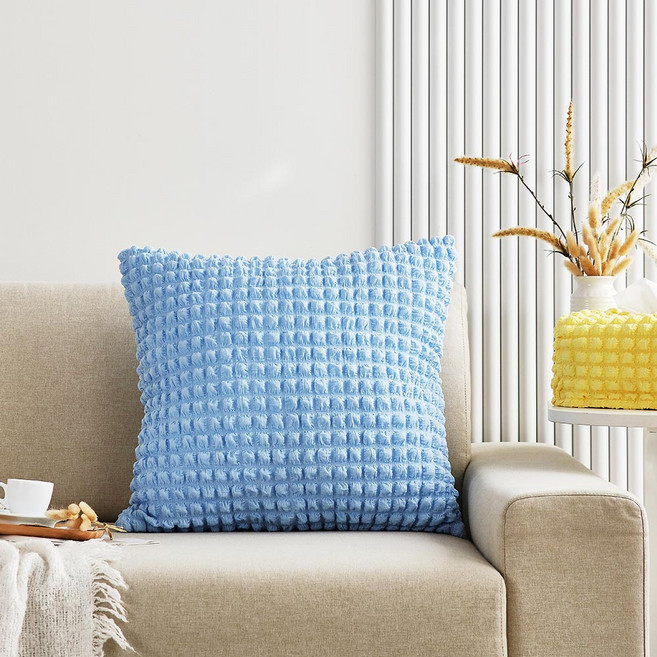 모던하우스 시어서커 텍스처 쿠션 50x50 블루-EM0925017, 시어서커 텍스처 쿠션 50x50 블루 EM0925017