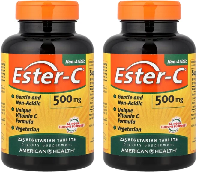 American Health Ester-C 아메리칸 헬스 에스터 씨 비타민C 500mg 225정 2팩, 2개 - 쿠팡