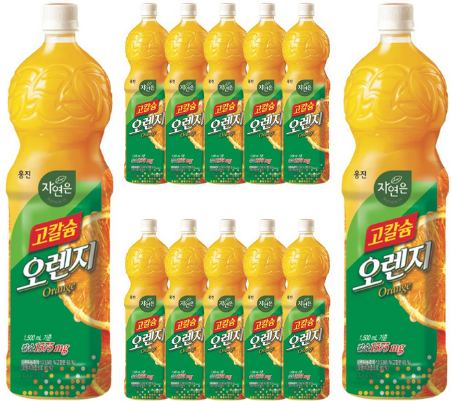 자연은 고칼슘 오렌지 페트 1.5L, 12개