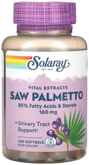 Solaray 바이탈 추출물 쏘팔메토 160mg 소프트젤 240정, Solaray바이탈추출물쏘팔메토160mg소프트젤240정, 1개 - 쿠팡