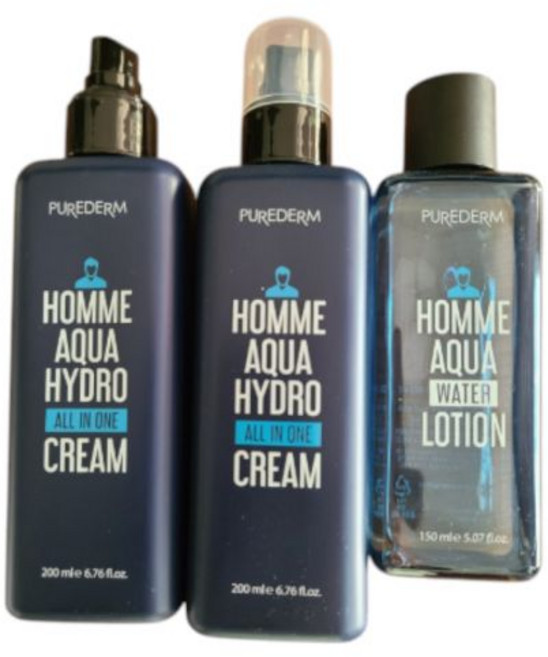 퓨어덤 1+1+150ml 올인원 로션 크림 남자화장품 200ml+200ml+워터로션150ml 남성올인원 군대화장품, 150ml, 200ml