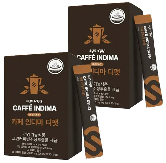 카페인디마 디팻 12ml X 30포 X 2개 그린커피빈 액상커피 시너지, 60개