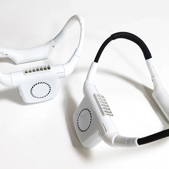 바디앱 넥풍기 넥선풍기 다각도 핸즈프리 목 휴대용 목걸이 넥밴드 선풍기 목풍기, 흰색 white