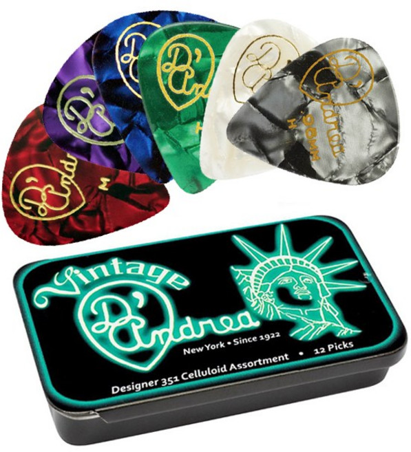 디안드레아 디자이너 셀룰로이드 기타피크 세트 TNVD, 1개