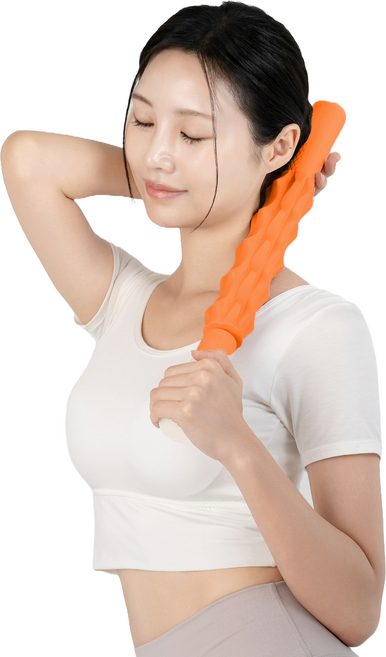 during 마사지 스틱 롤러 바디 괄사 종아리, 오렌지, 1개