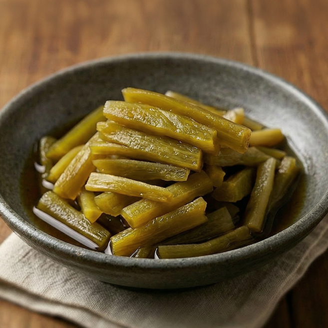 요리올 궁채 장아찌 절임 업소용 대용량 뚱채 상추줄기 국내제조 10kg, 5kg, 1개