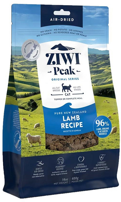 Ziwi Peak 巔峰貓糧 96% 鮮肉羊肉配方 無穀物貓糧 全貓糧, 400g, 1包, ZiwiPeak滋益巔峰96%鮮肉貓糧-羊肉400g
