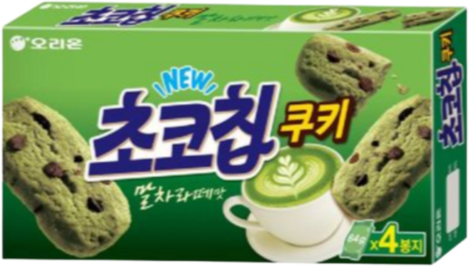 오리온 초코칩쿠키 제주말차라떼, 1개, 256g
