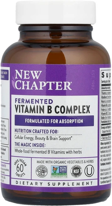 New Chapter 발효 비타민B 복합체 베지 정제 60정 Chapter (뉴 챕터), 60개 - 쿠팡