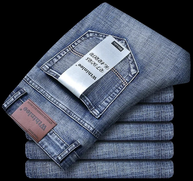 Wthinlee 남성 청바지 비즈니스 캐주얼 스트레이트핏 스트레치 데님 클래식 일자바지 데일리룩 정장청바지 사계절 블루 블랙 28부터42 빅사이즈