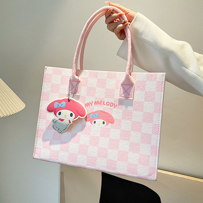 산리오 쇼핑백 토트백 펠트