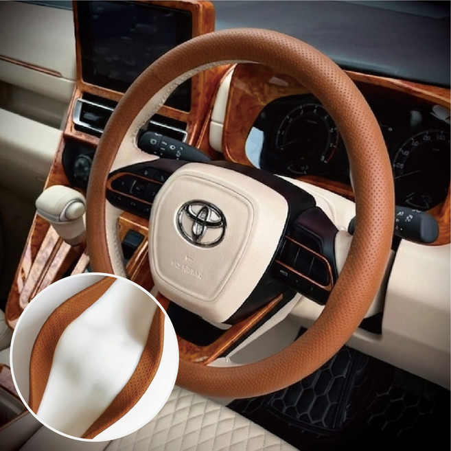 카사장 에어핏 자국 안남는 타공 핸들 커버, 피칸 브라운