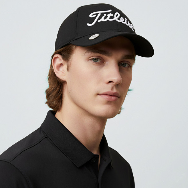 타이틀리스트 플레이어스 볼마커 PLAYERS BALL MARKER 골프모자 TH25APBMA, 02. 블랙/화이트
