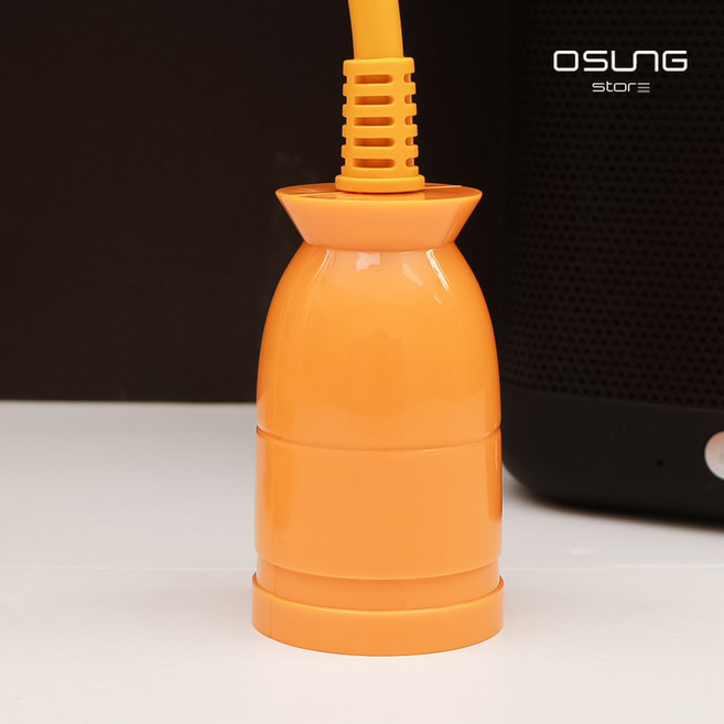 프로탭 둥근형 1구연장선 전기연장선 1구멀티탭 16A 고용량 캠핑 리드선 연결선, 1개, 노랑황색, 3m