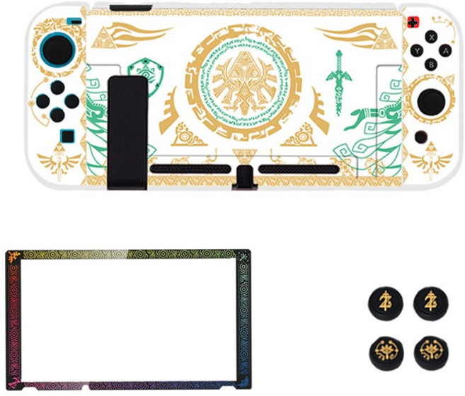 VILCORN 닌텐도스위치케이스 젤다의 전설 브레스 오브 더 와일드 테마 풀 커버 케이스, Switch-W-닌텐도 첫 버전, 1개