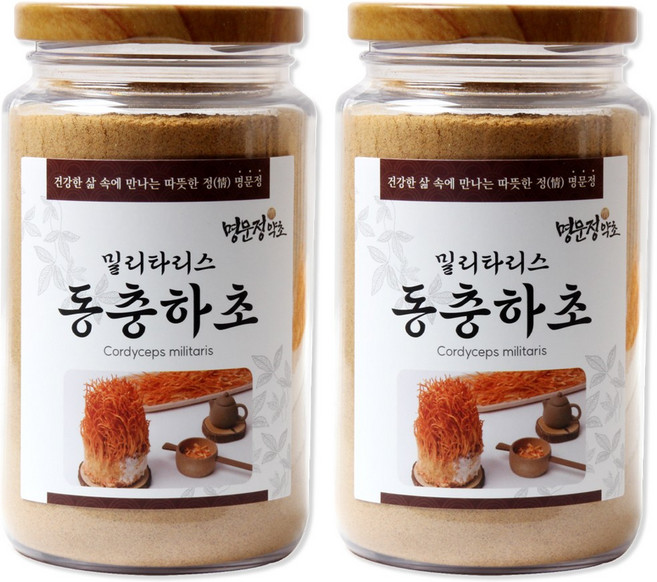명문정약초 밀리타리스 동충하초분말 국산, 2개, 300g