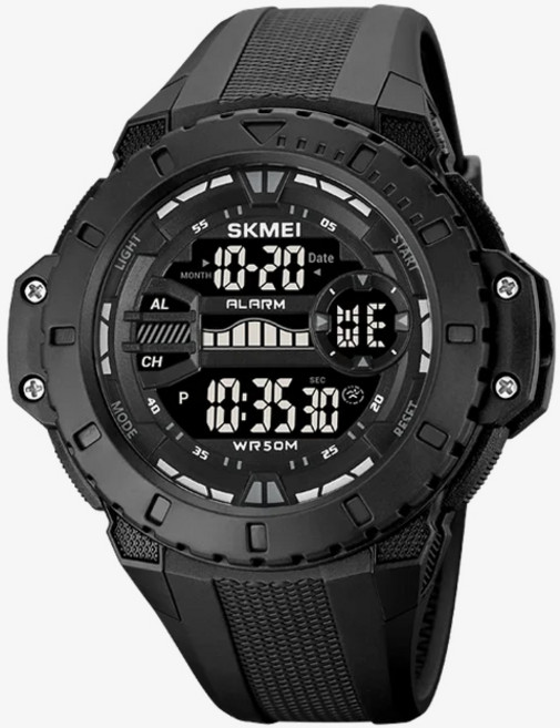 SKMEI SKM-1885 2A 남자 전자 군용군인 디지털 우레탄러버방수알람 손목 시계