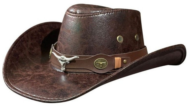 아메리칸 드림 코스튬 카우보이 모자, 1개, 브라운