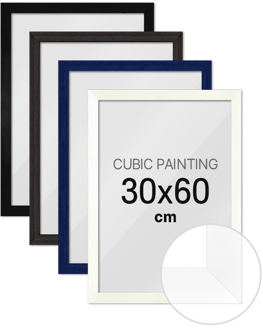 보석십자수 액자 프레임 슬림 우드 30x60cm, 크래프트빌 슬림 우드 블랙, 1개