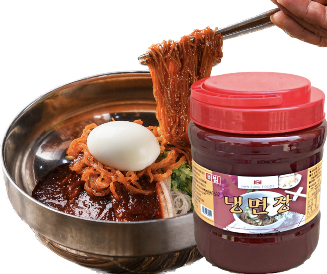 [면마을]2KG 물 비빔 만능냉면양념장 다데기(냉면 막국수 밀면 골뱅이 등), 물냉면장2kg, 2kg, 1개
