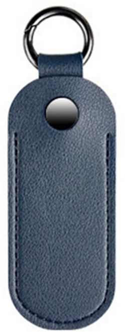 PU 가죽 플래시 드라이브 케이스 USB 저장 가방 컴팩트 및 내구성 메모리 스틱 보호 가방 USB 드라이브 및 케이블, 네이비 블루