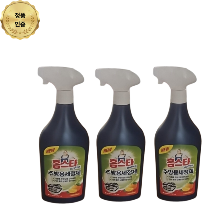 홈스타 맥스 프레쉬 주방용 세정제, 900ml, 3개