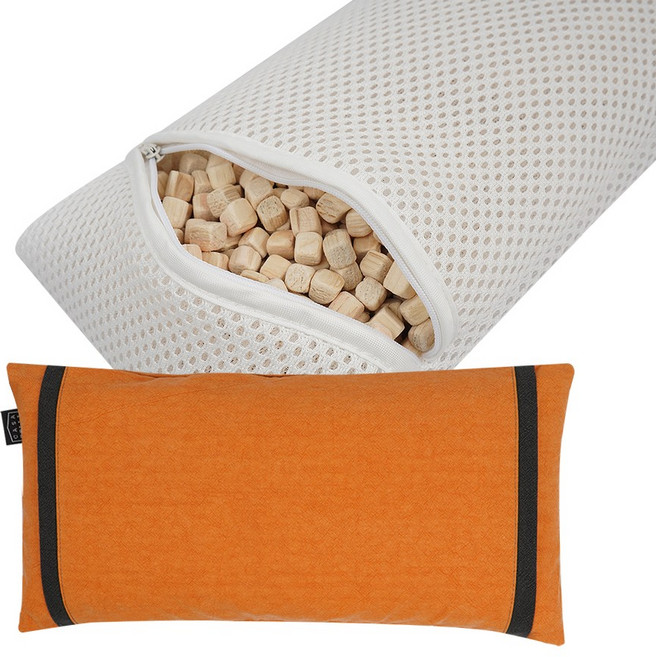 영미네 여름용 쿨 cool 편백베개 완성품(42cm x 21cm) 경추베개, 골드엣지, 1개