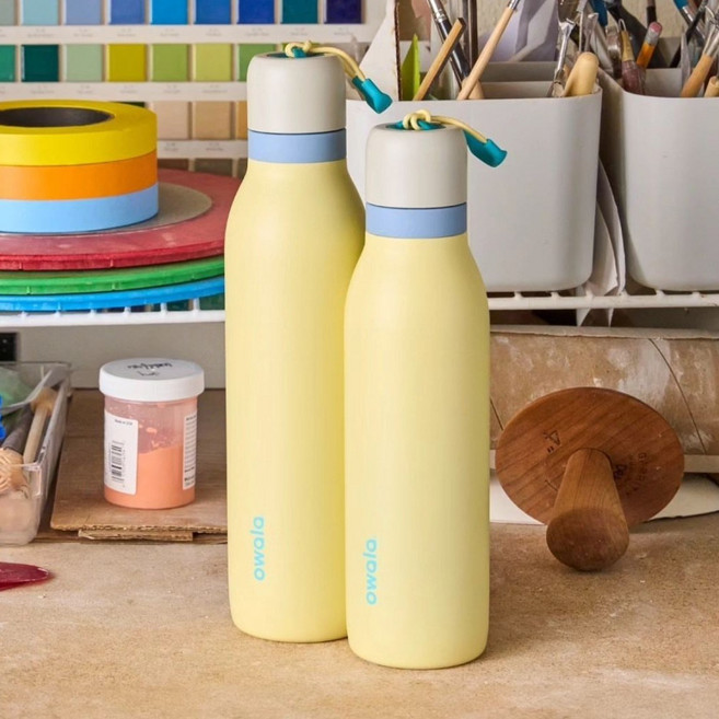 오왈라 Owala 프리십 텀블러 대용량 스포츠 주전자 아웃도어 카컵 18/24oz, 1개, 720ml, 노란색