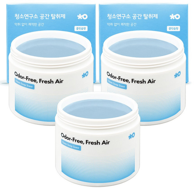 청소연구소 실내 고체 탈취제 클린솝향 300g 공간 탈취제 초강력 냄새제거 화장실 집안 담배냄새 제거, 3개, 300ml
