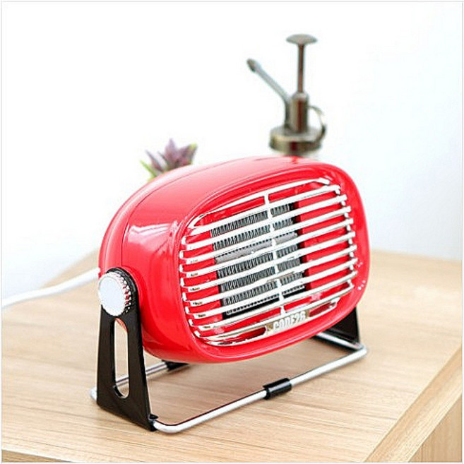 캠핑 사무실 PTC 미니온풍기 팬히터 500W, RED, CODE-PTCF500