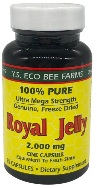 YS ECO BEE FARMS 로얄 젤리 Royal Jelly 2000mg 35캡슐, 1개, 35정