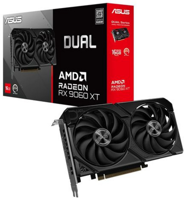 ASUS AMD Dual Radeon RX 9060 XT 16GB GDDR6 비디오 카드 DUAL-RX9060XT-16G 국내 정규