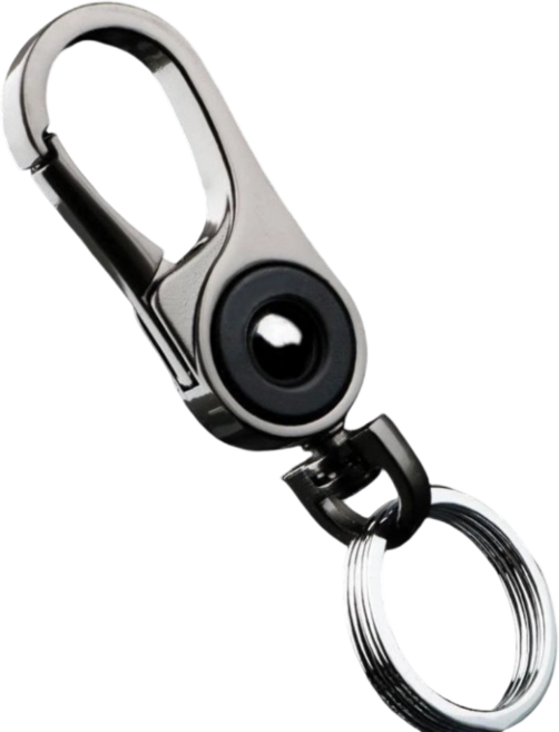 자동차 차량 차키홀더 열쇠고리 분실방지 걸이형, 그레이+블랙, 1개