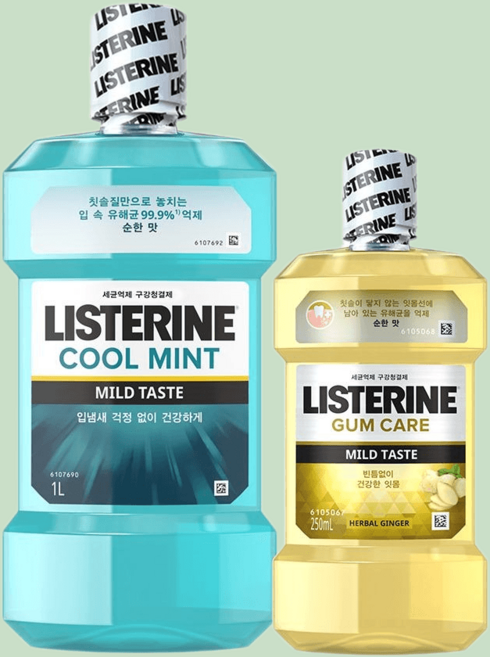 리스테린 쿨민트 마일드 1L + 검케어 마일드 250ml 세트, 쿨민트마일드1L+검케어마일드250ml, 1개