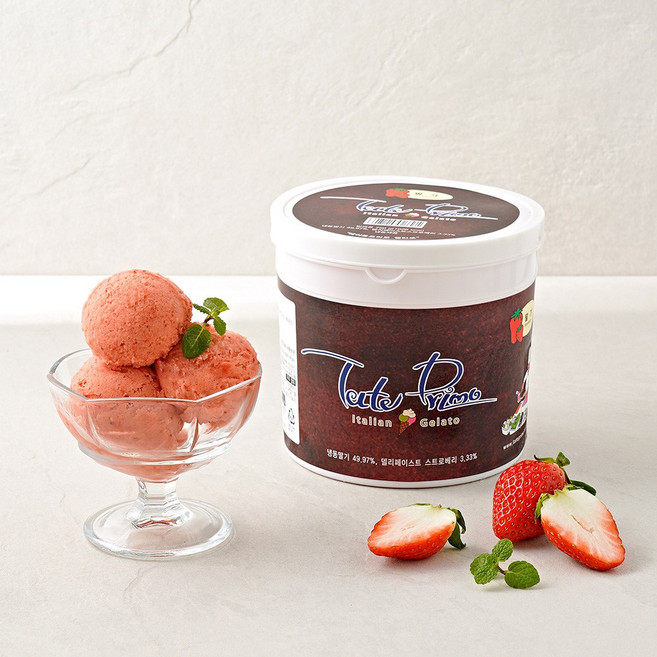 퍼먹는 아이스크림 파브리 젤라또 스트로베리, 750g, 1개