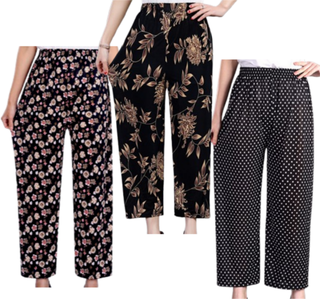 벨리델리 1+1+1 몸빼바지 여름 냉장고바지 꽃바지 9부 3벌구성