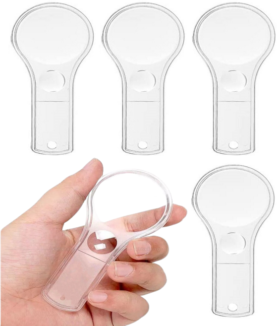 아이앤에이치 미니 돋보기 휴대용 확대경 5개입