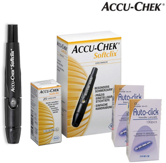 아큐첵 소프트클릭스 채혈기+호환 채혈침 225개입, 1개