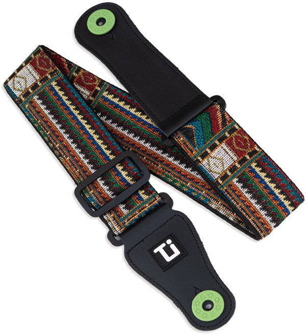 티올리 정품 자카드 기타스트랩(스트랩락 포함) 어쿠스틱기타 일렉 베이스 우쿨렐레 어깨끈, Persian Palette (2), 1세트
