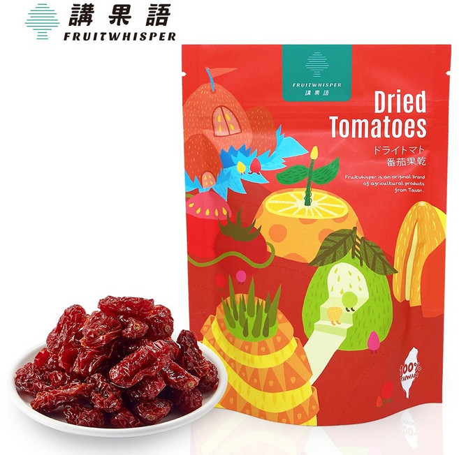 講果語 番茄果乾 天然健康 無添加 獨立包裝 酸甜Q彈 辦公室零食首選, 1個, 70g
