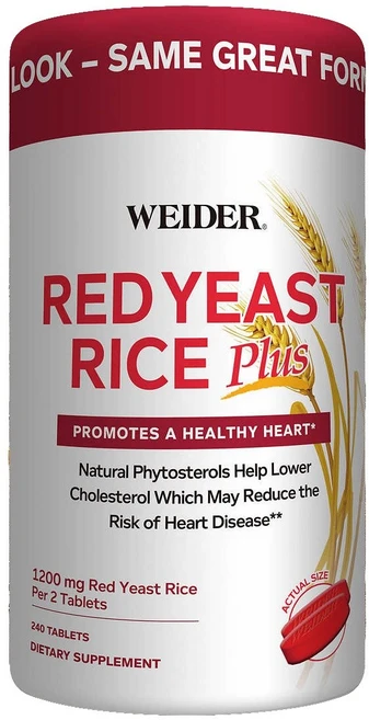 웨이더 홍국 레드 이스트 라이스 플러스 1200mg 240정 (타블렛) Weider Red Yeast Rice Plus 240tabs, 1개 - 쿠팡