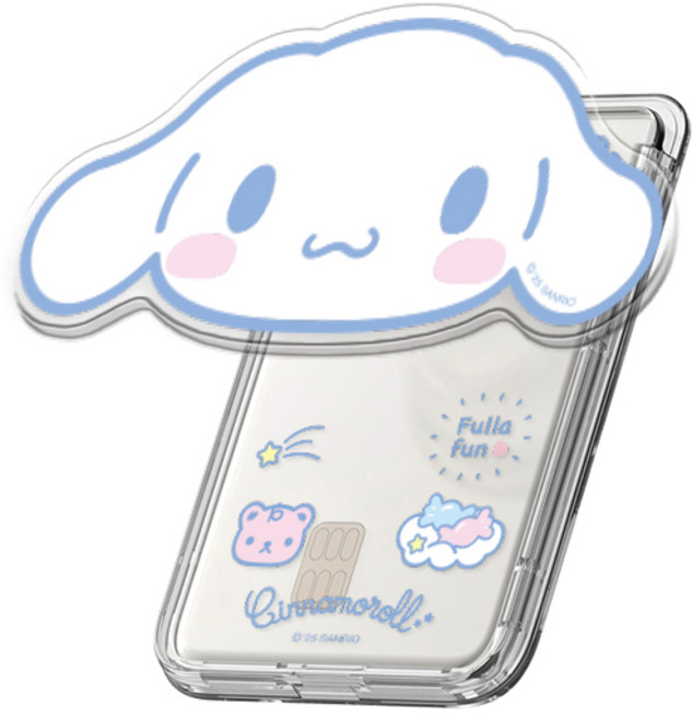 산리오 아크릴 그립 스마트톡 투명 마그네틱 카드지갑(맥세이프 호환), 1개, 큐티_시나모롤