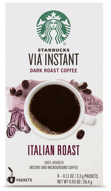 Starbucks 스타벅스 비아 인스턴트 이탈리안 로스트 다크 3.3g x 8팩 Italian Roast, 1세트, 8개입, 26.4g