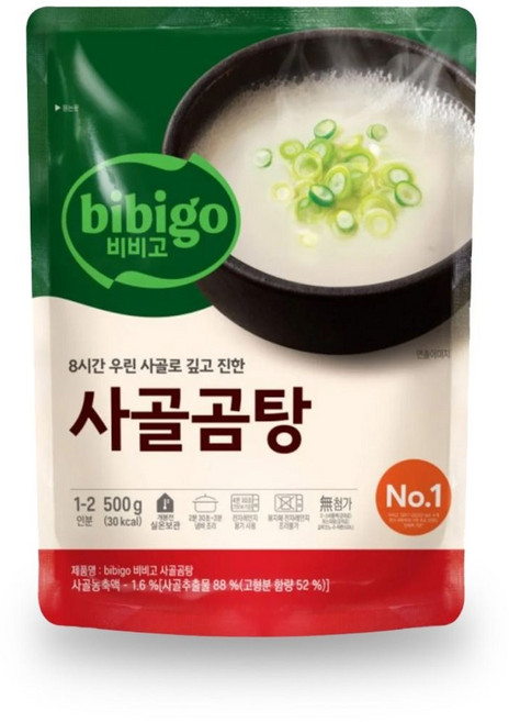 비비고 사골곰탕, (매장정품) 비비고 사골 곰탕 500g x 1개 207, 500g