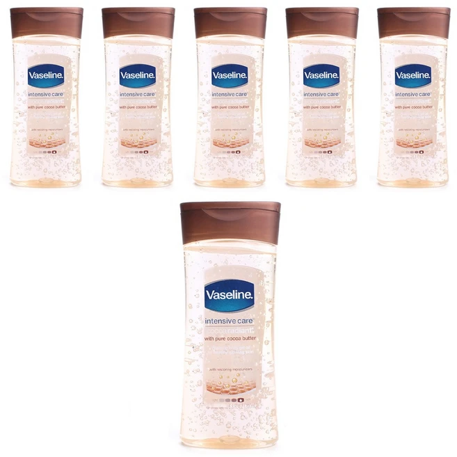 바세린인텐시브케어 코코아 래디언트 바디 젤 오일, 200ml, 6개 - 쿠팡