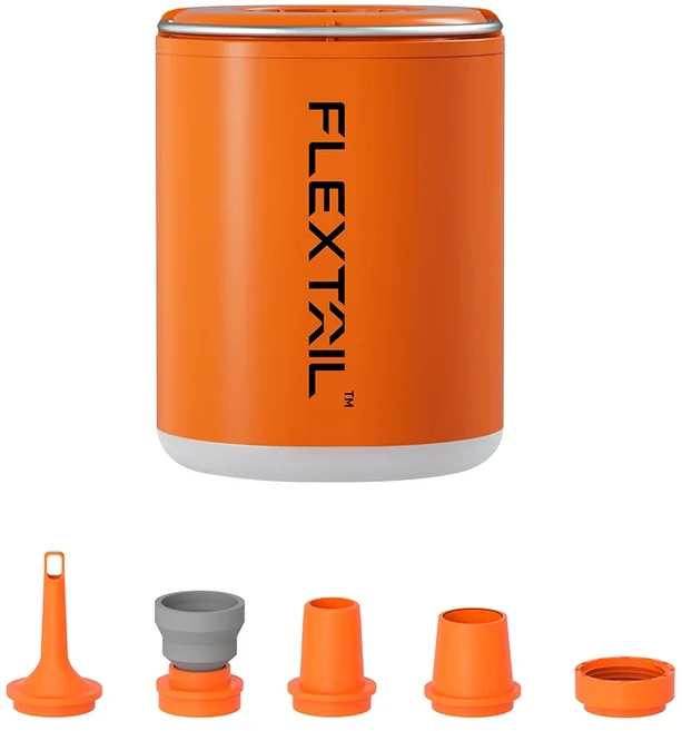 플렉스타일 타이니 펌프 2X - 4kPa 휴대용 에어 (캠핑 라이트 및 1600mAh 배터리 포함 공기 주입/배출/조명, Orange, 01 Orange - 쿠팡