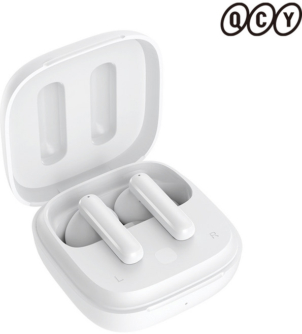 QCY T13ANC APP 액티브노이즈캔슬링 블루투스 이어폰, 화이트